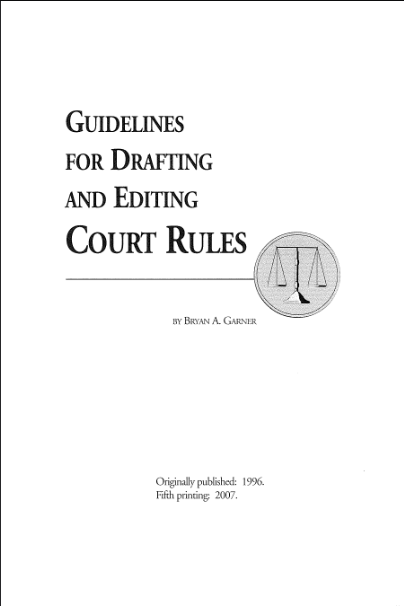 Garner's Guide for Drafting and Editing Contracts